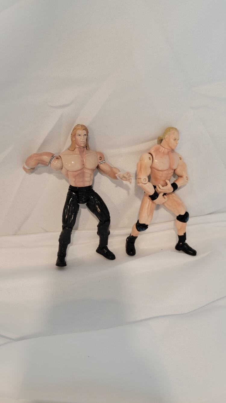 WWE WWF Lex Luger Action Figure Lot of 2 Wrestling Figures Vintage Loose